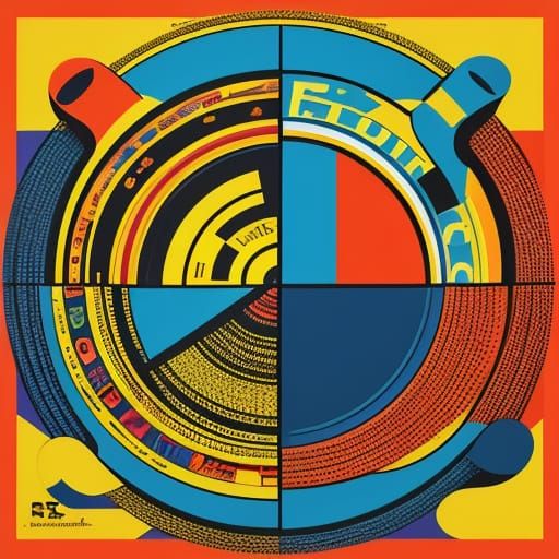 Retro Album Cover Illustration in Pop Art Style