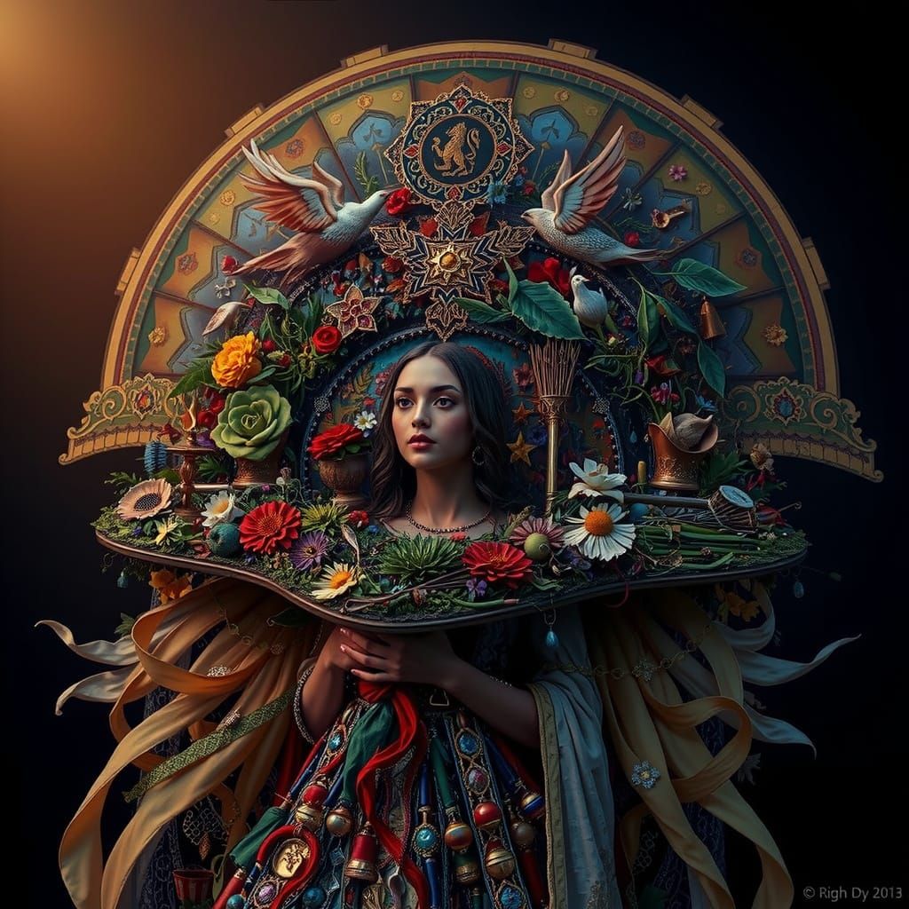 Masterpiece Painting of Beauty and Truth