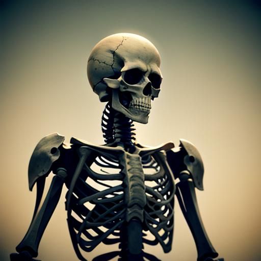 Dramatic Skeleton Mummy in Cinematic Style