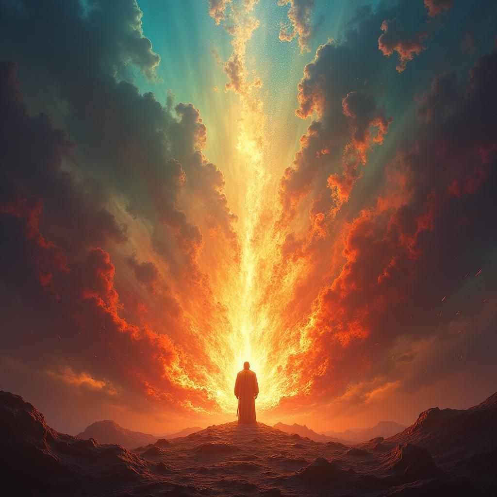 Lord God Radiating Power in Blazing Light