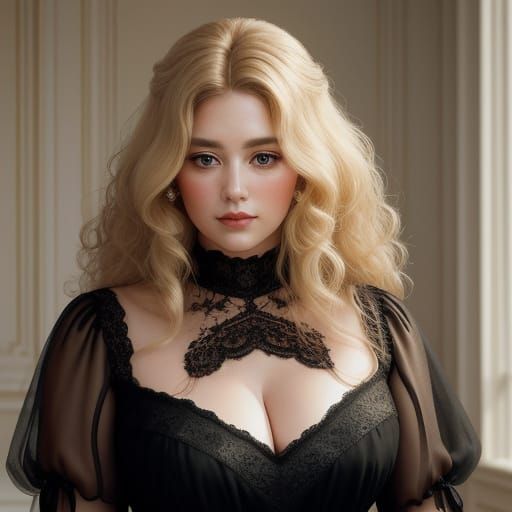 Elegant Woman in Soft Focus Impressionist Style