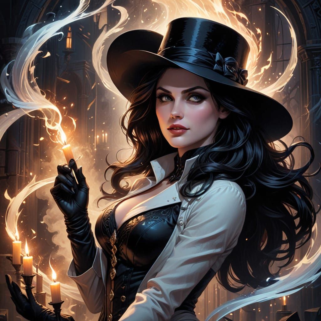 Zatanna in Mystical Comic Book Art