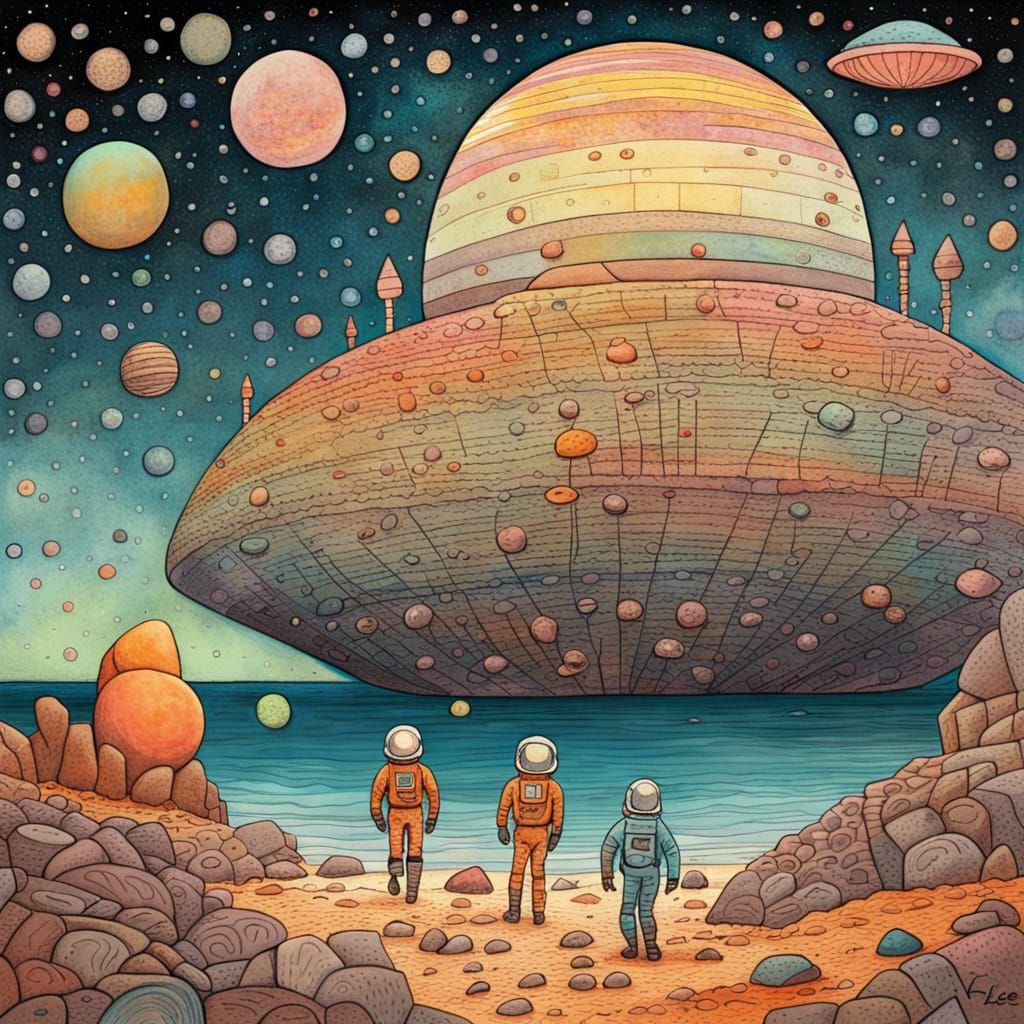 Astronauts Discover Alien Planet with UFOs