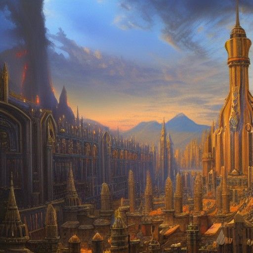 Kingdom of Lordran as Oil Painting