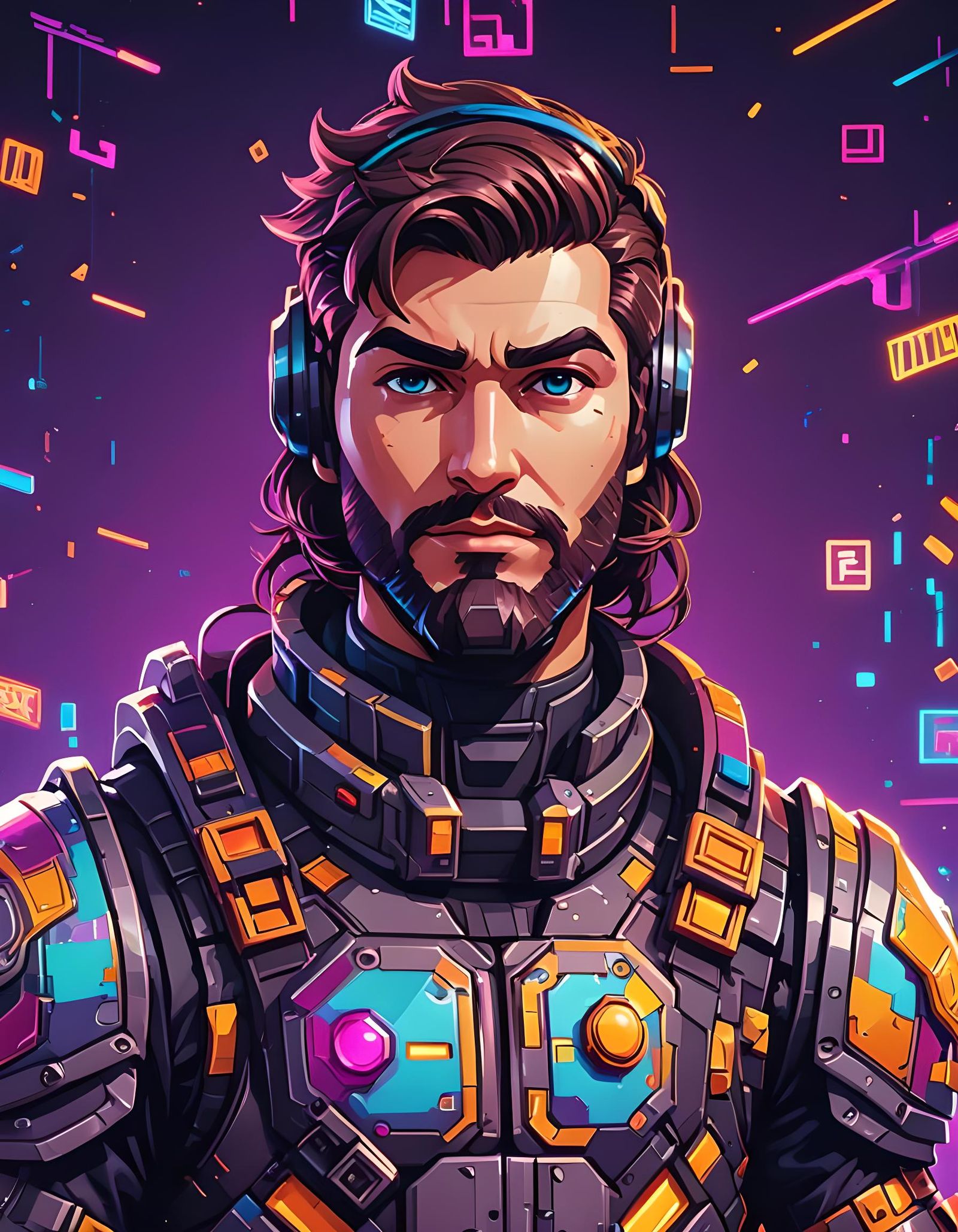 A pixel Fortnite hero