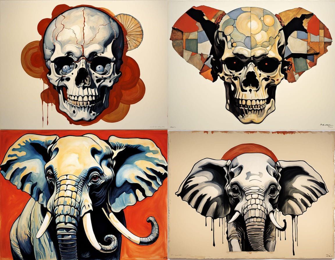 Surreal Horror: Elephant Brains & Oyster Beak Monster