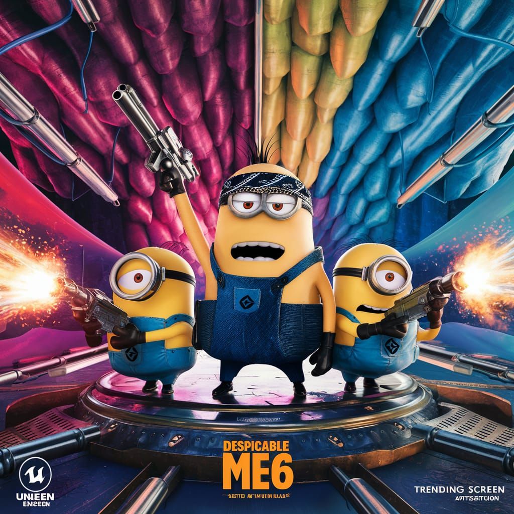Despicable Me 6 Movie Poster: Gru and Minions in Action