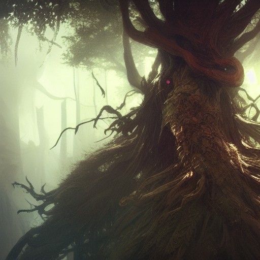 Tree Ent Dark Fantasy Concept Art
