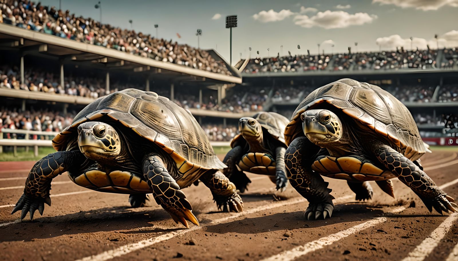 Turtles Sprinting at the Animal Olympics