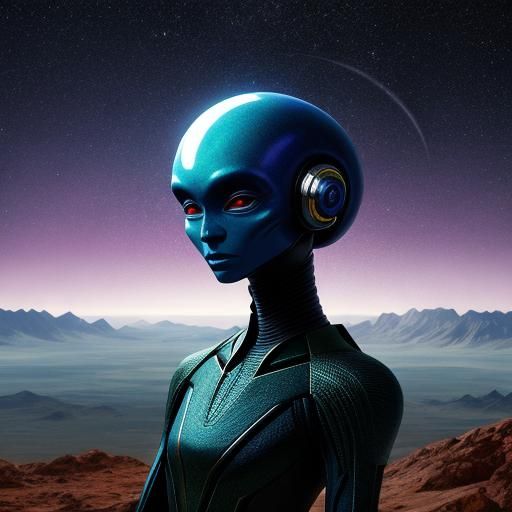 Elegant Alien Being Generated by AI