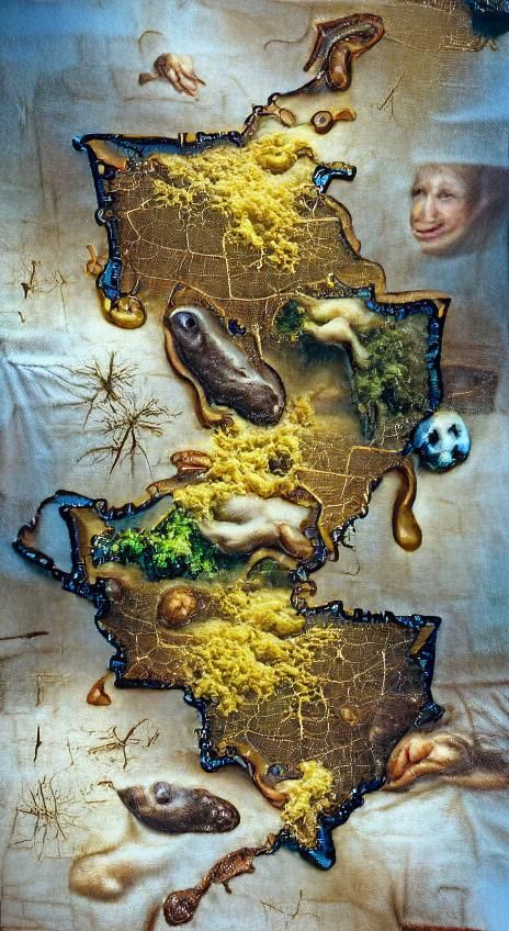 New France Map in Hyperrealistic Renaissance Style