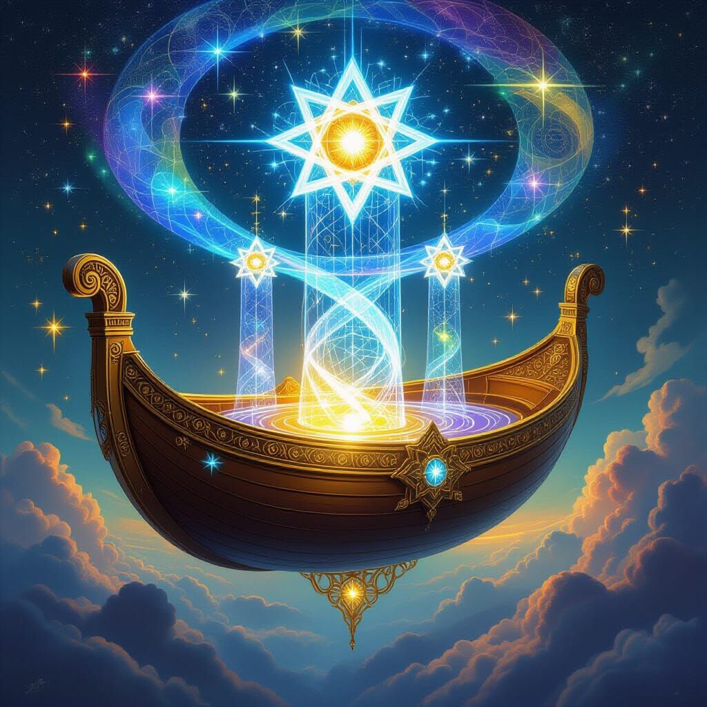 Futuristic Kabbalistic Ark in Visionary Style