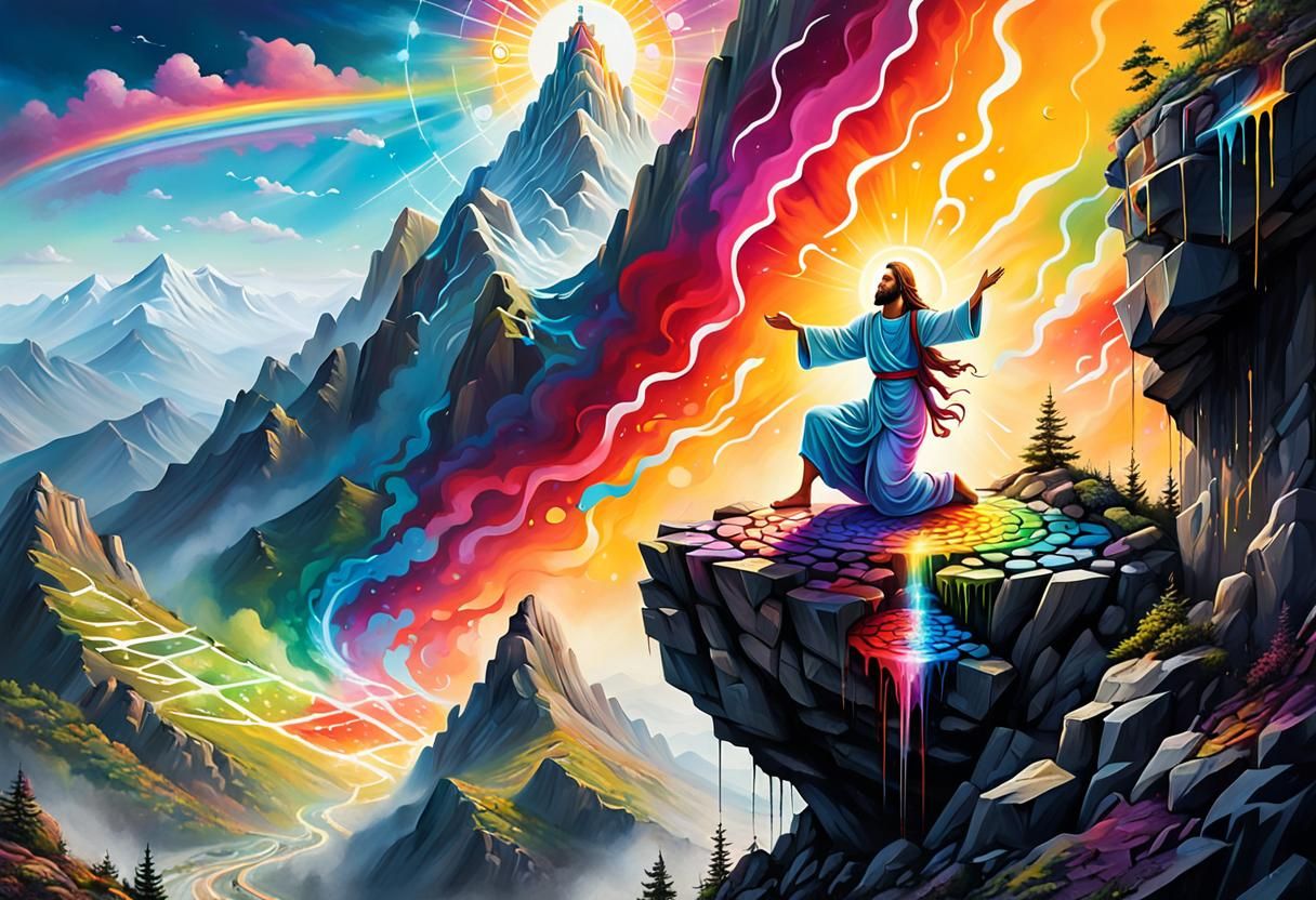 Chakras Illuminated: Holy Woman in Graffiti Art