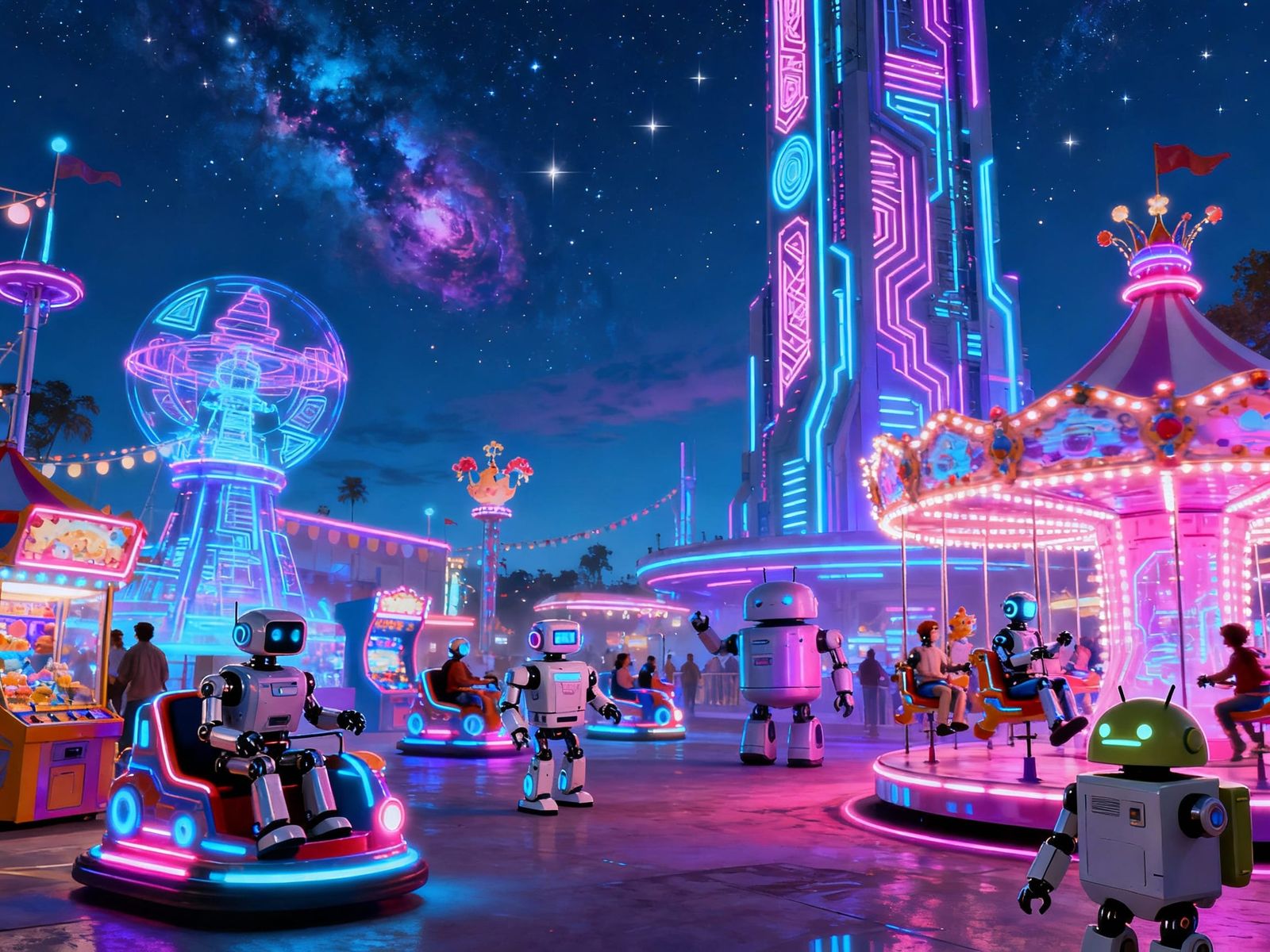 Futuristic Android Carnival in 3099