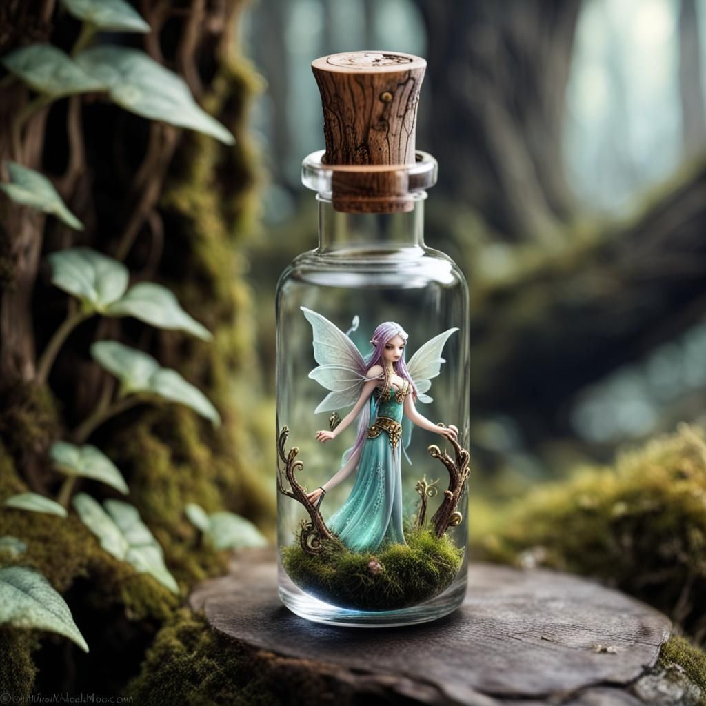 Enchanted Vial in Elven Fantasy World