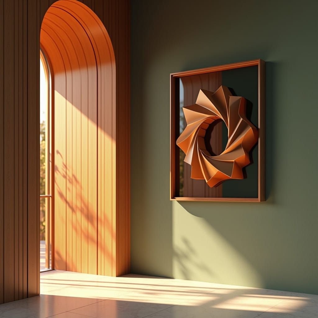 Geometric Masterpiece in Modern Frame
