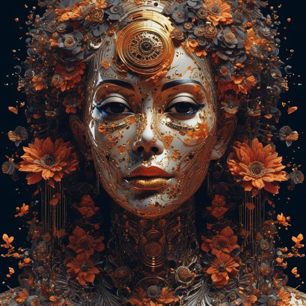 Abstract Glitch Art with Digital Distortion