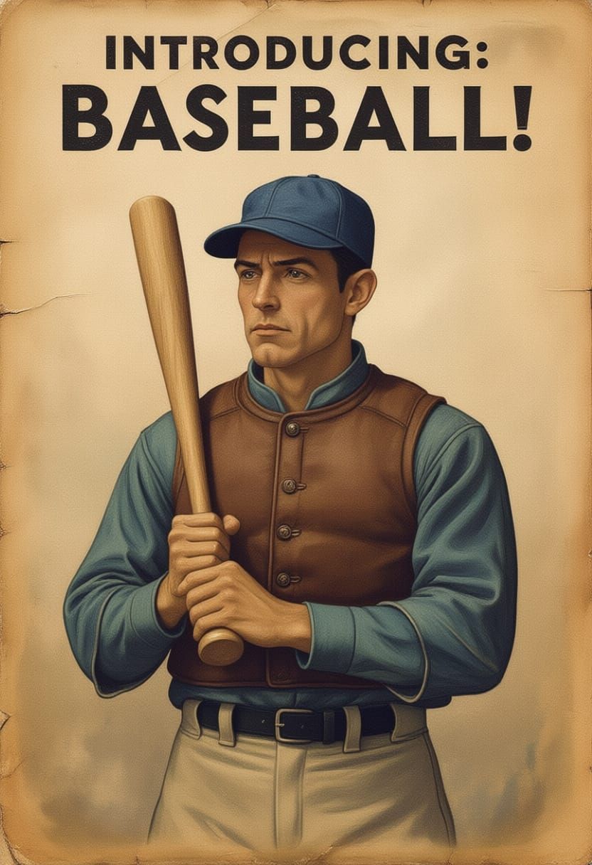 Vintage Baseball Poster from the 1800s