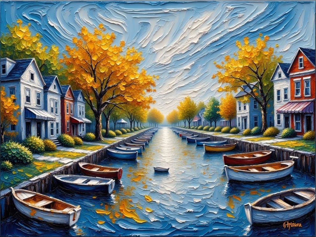 Levees Break: Impasto Oil Painting