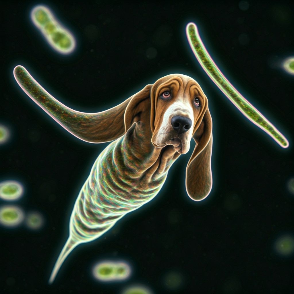 Bizarre Microbe Resembles Basset Hound in Photomicrography