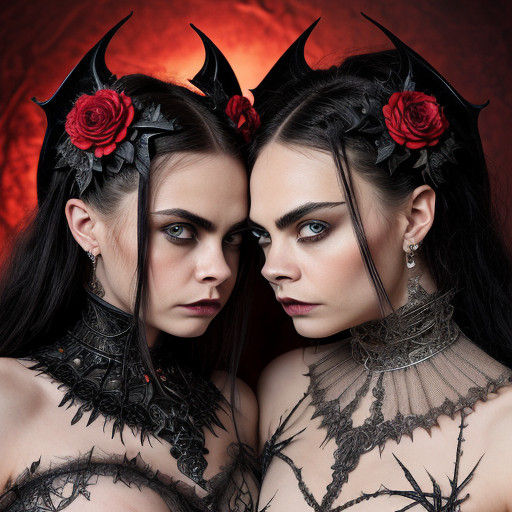 Ethereal Gothic Vampires in Hyperrealistic Dark Fantasy