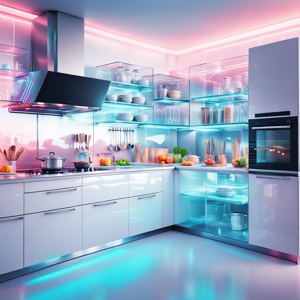 Modern Kitchen Comes to Life in Sci-Fi Digital Art