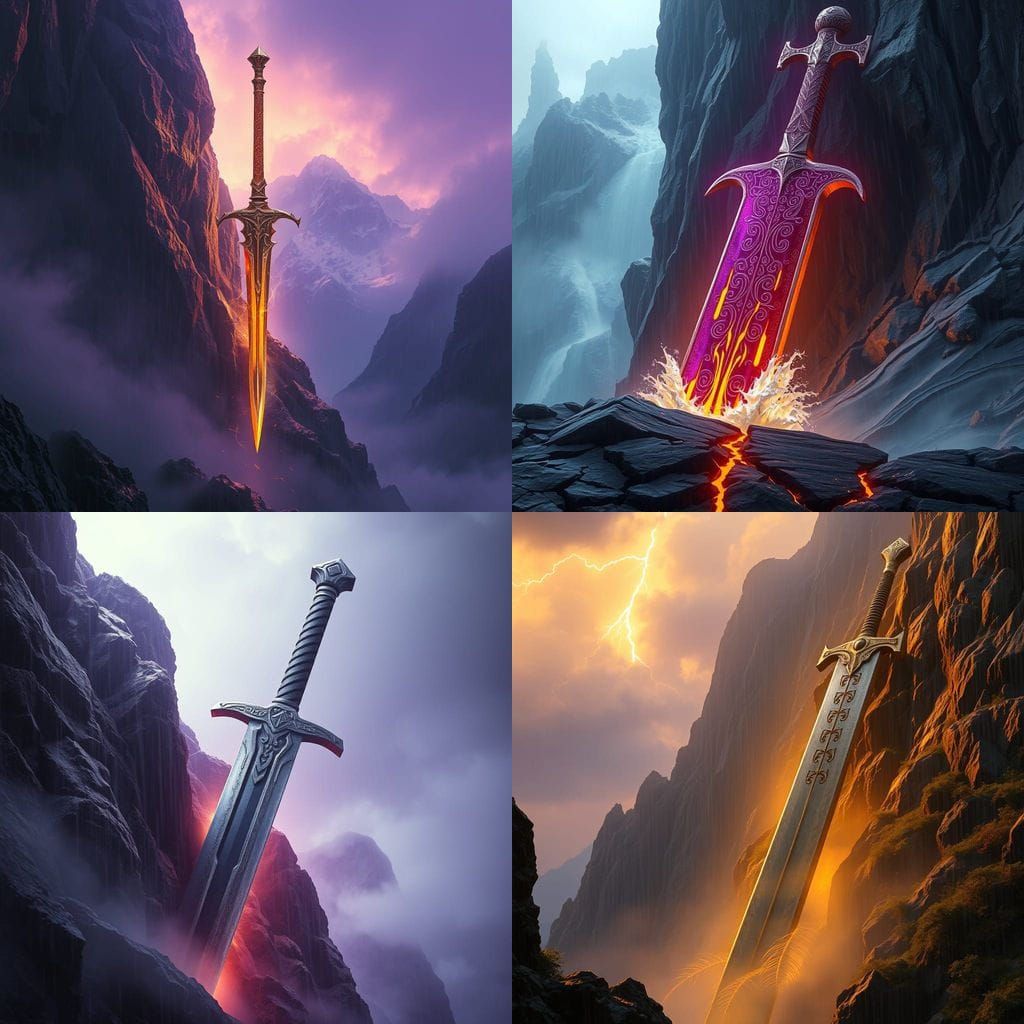 Storm Forged Masterpiece on Mountain's Side