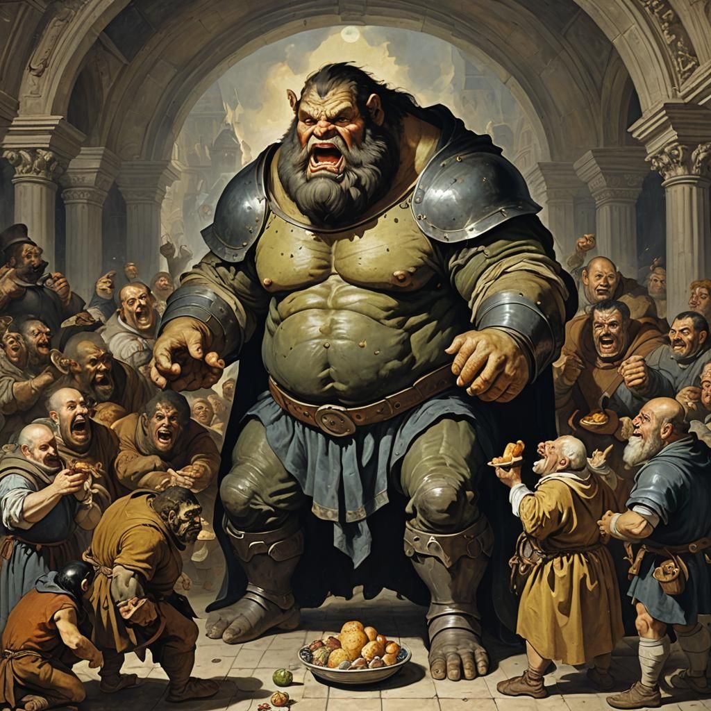Gargantua's Feast: A Renaissance-Inspired Scene