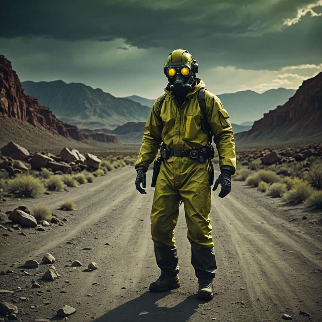 Dramatic Cinematic Film Still of Uranium Man