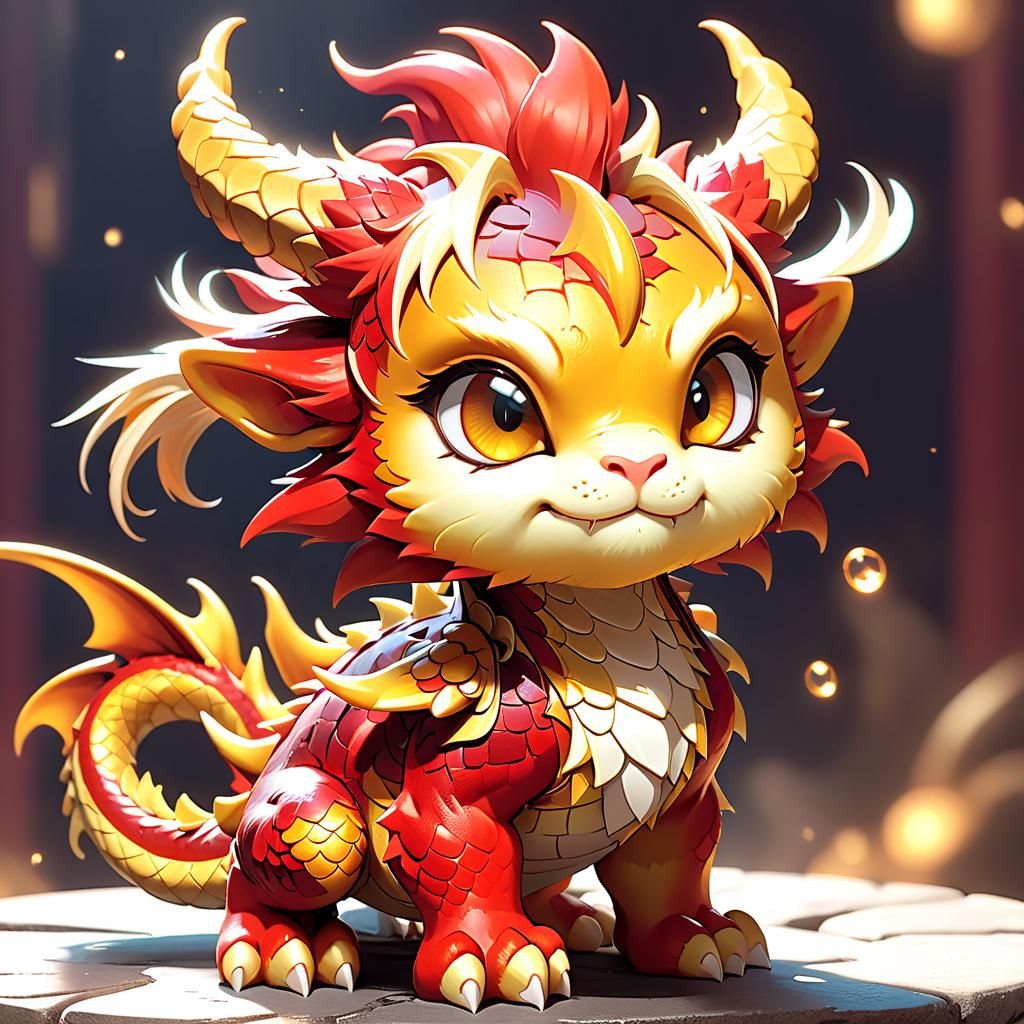 Cute Chibi Baby Chinese Dragon Series