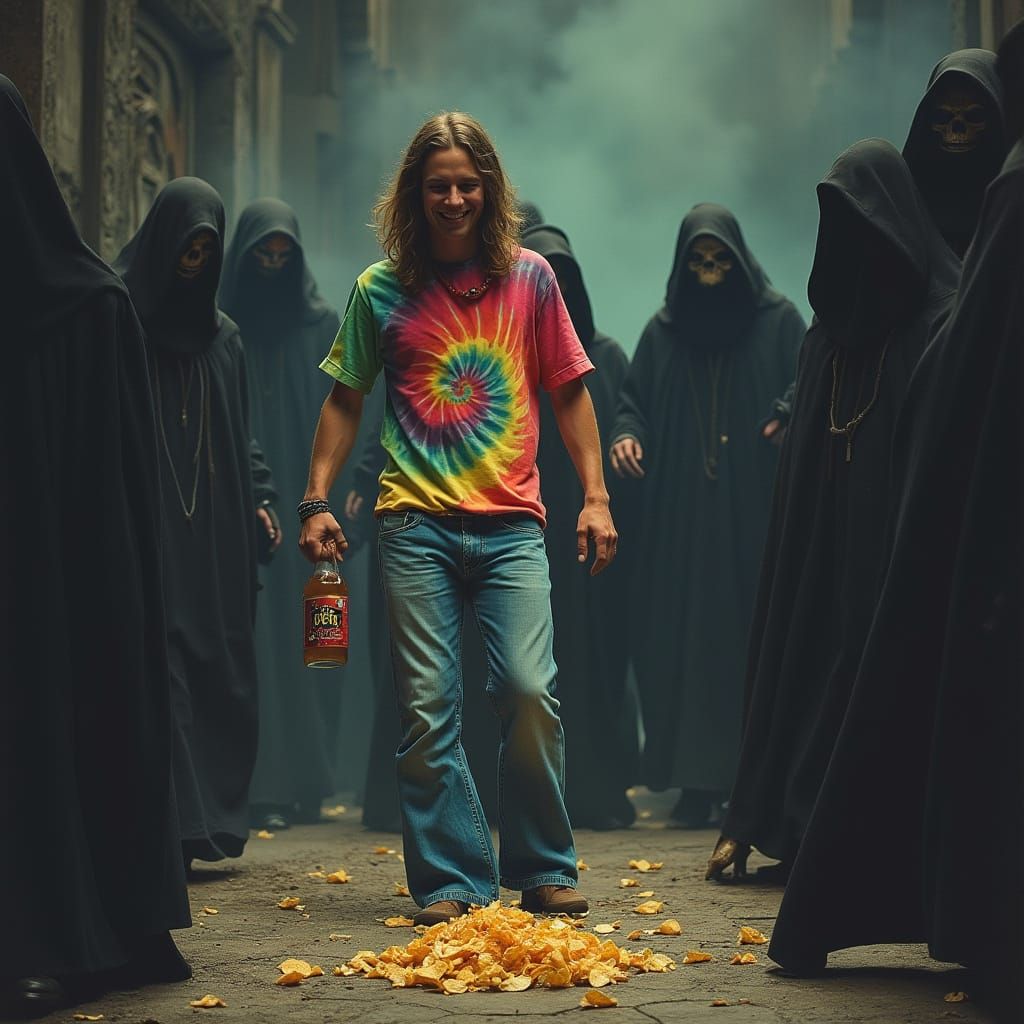 Mystical Encounter in Dark, Ominous Chamber