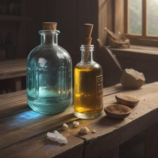 A halite potion bottle