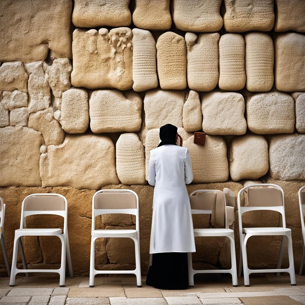Jewish Women Praying at the Wailing Wall