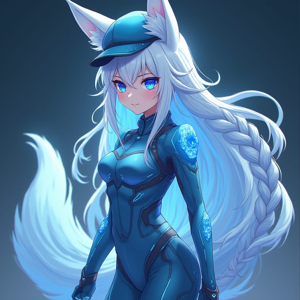 Surreal Anime Girl Combines Magic and Futuristic Tech
