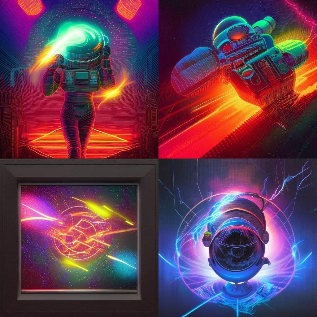 Electricity in Glitchcore Spacecore 8K 3D