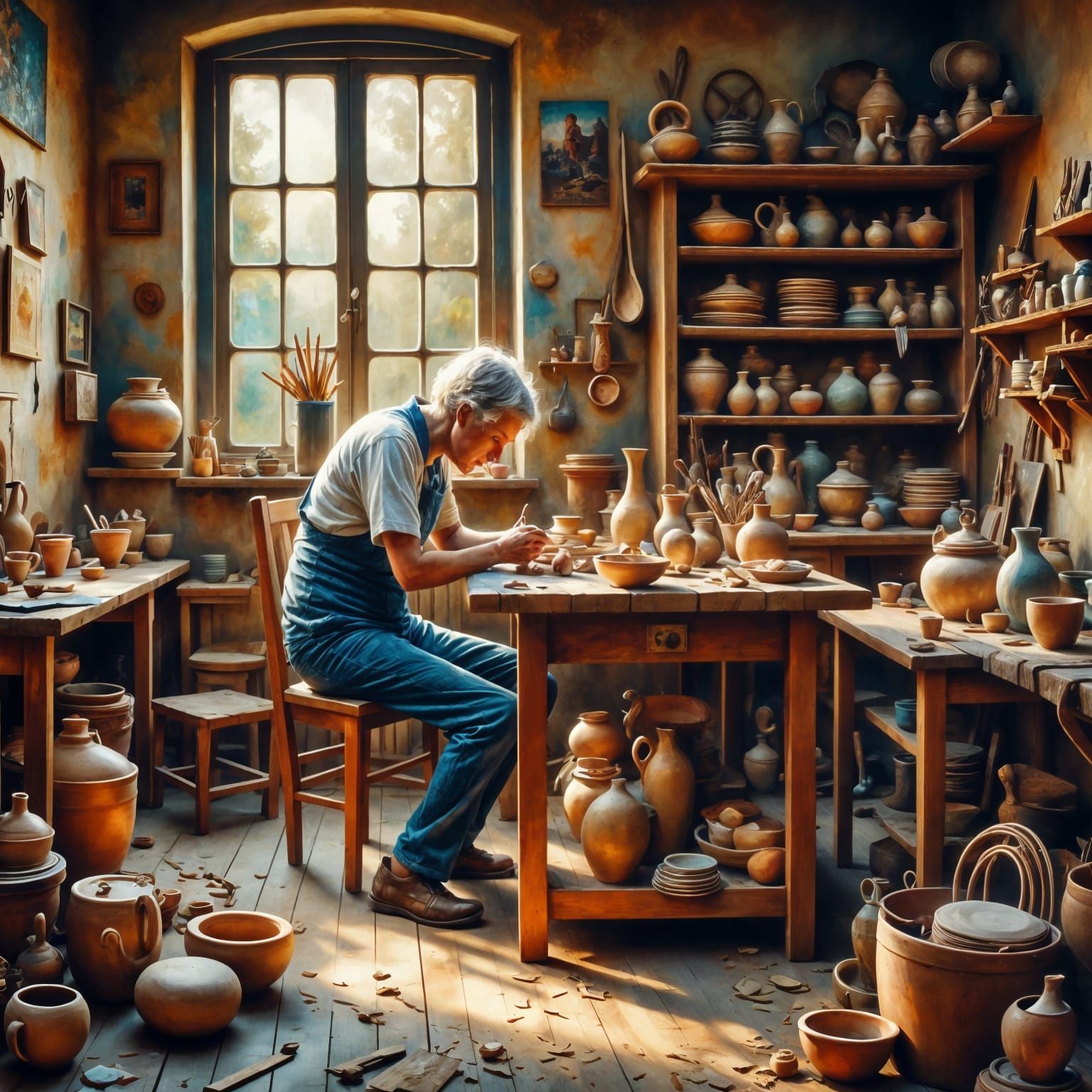 Artistic Expression of a Pottery Enthusiast in Neo-Impressio...