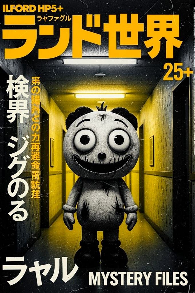 Retro Japanese Magazine Cover in Analog Horror Style