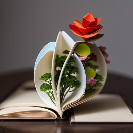 Botanical Book: A Papercraft Garden Still Life