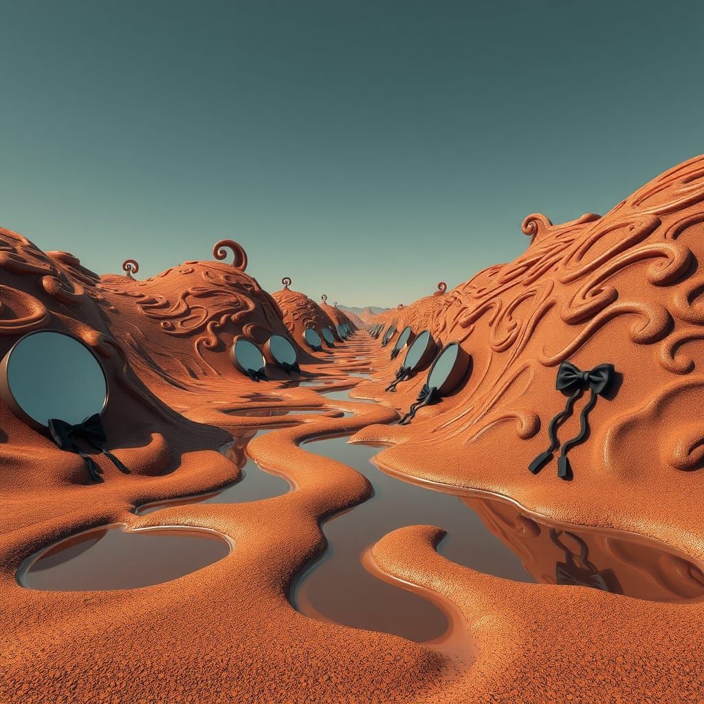 Slime Dunes with Fractal Patterns and Bowties
