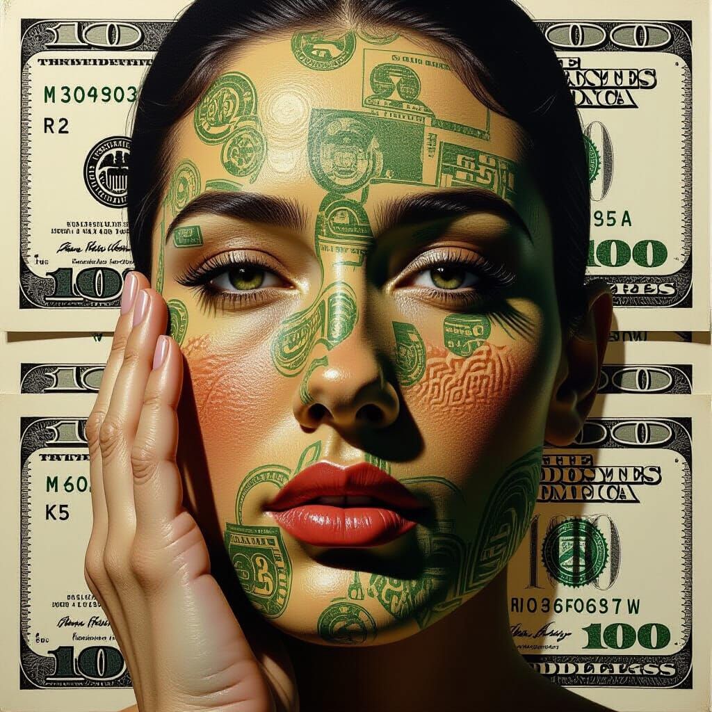 Skin Textured Like Banknotes or Fingerprints Like Stock Grap...