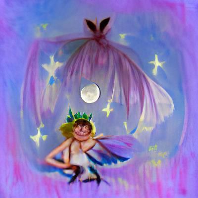 Ethereal Fairy Portrait in Moonlight