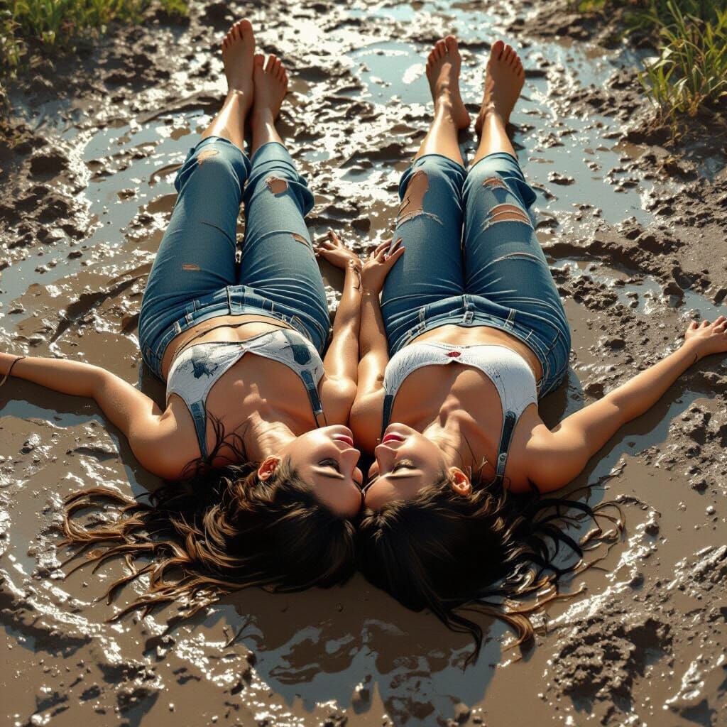 Passionate Kiss in Mud: Fantasy Concept Art