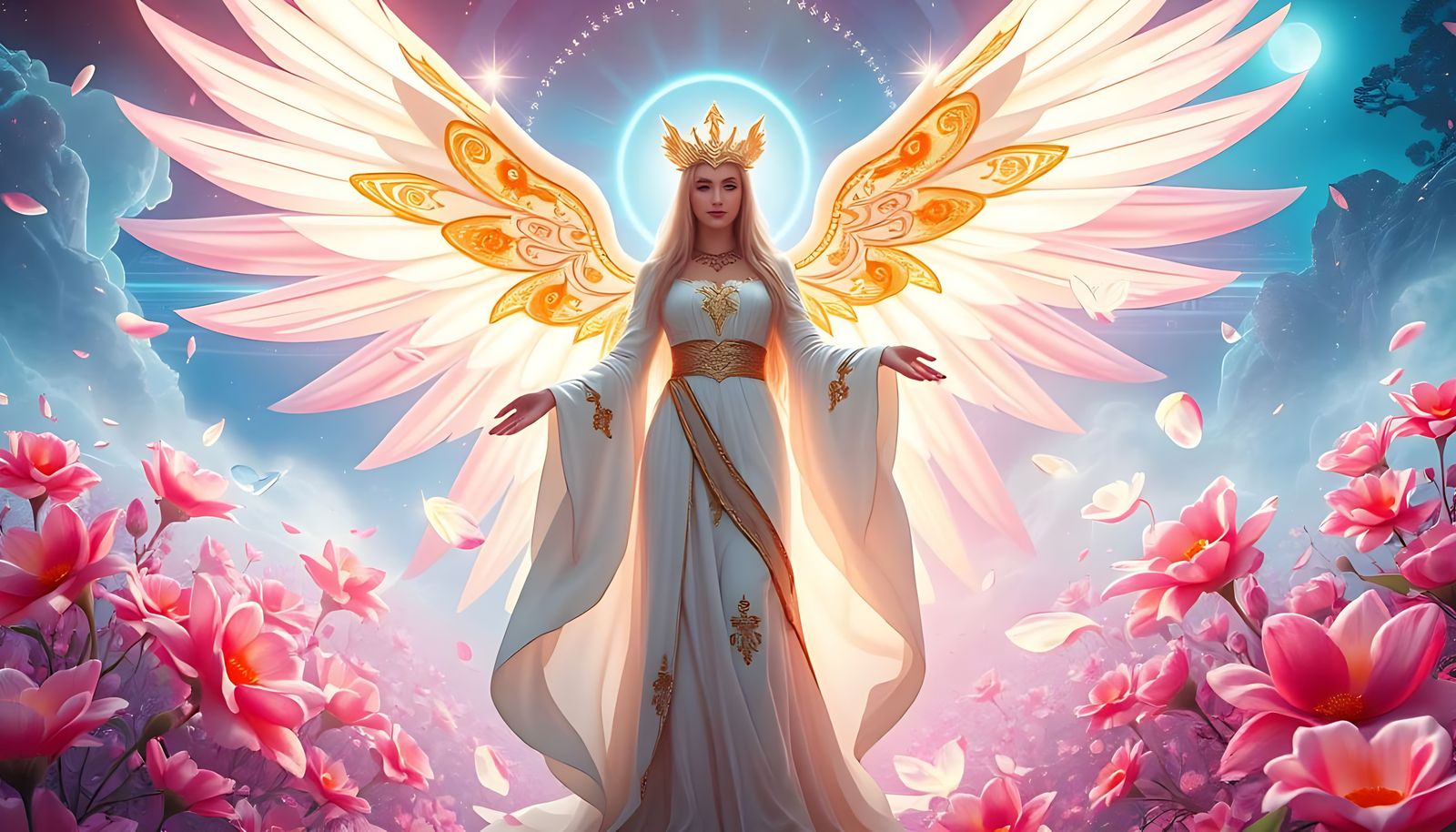 Ethereal Goddess Queen in Radiant Realm