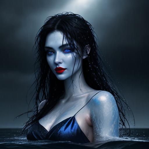 Stunning Woman in Rain: Hyperdetailed 8k Portrait