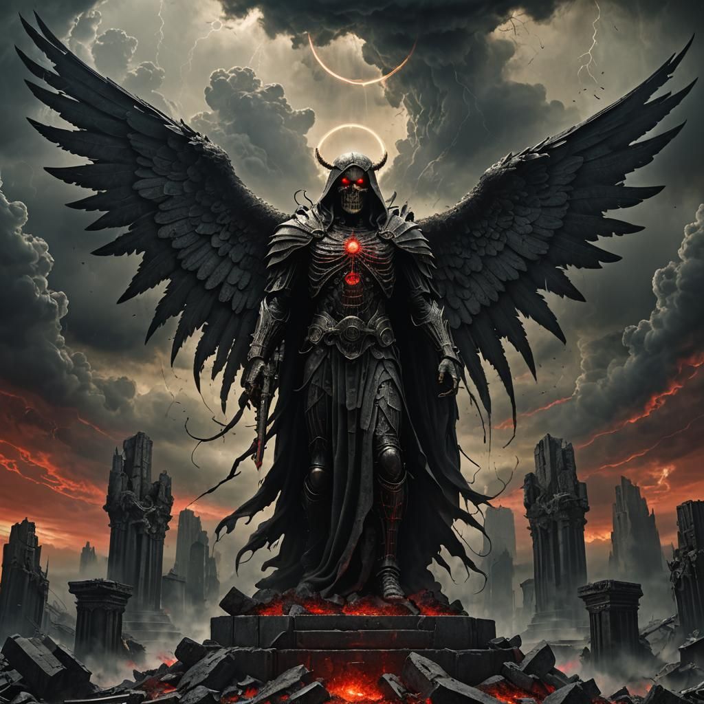 Angel of Death in Gothic Dark Fantasy Style