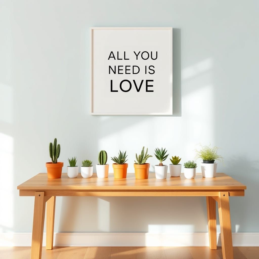 Serene Scandinavian-Inspired Room with Nature and Art