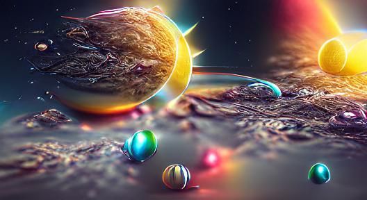 Detailed 3D Solar System in Galactic Fantasy Style