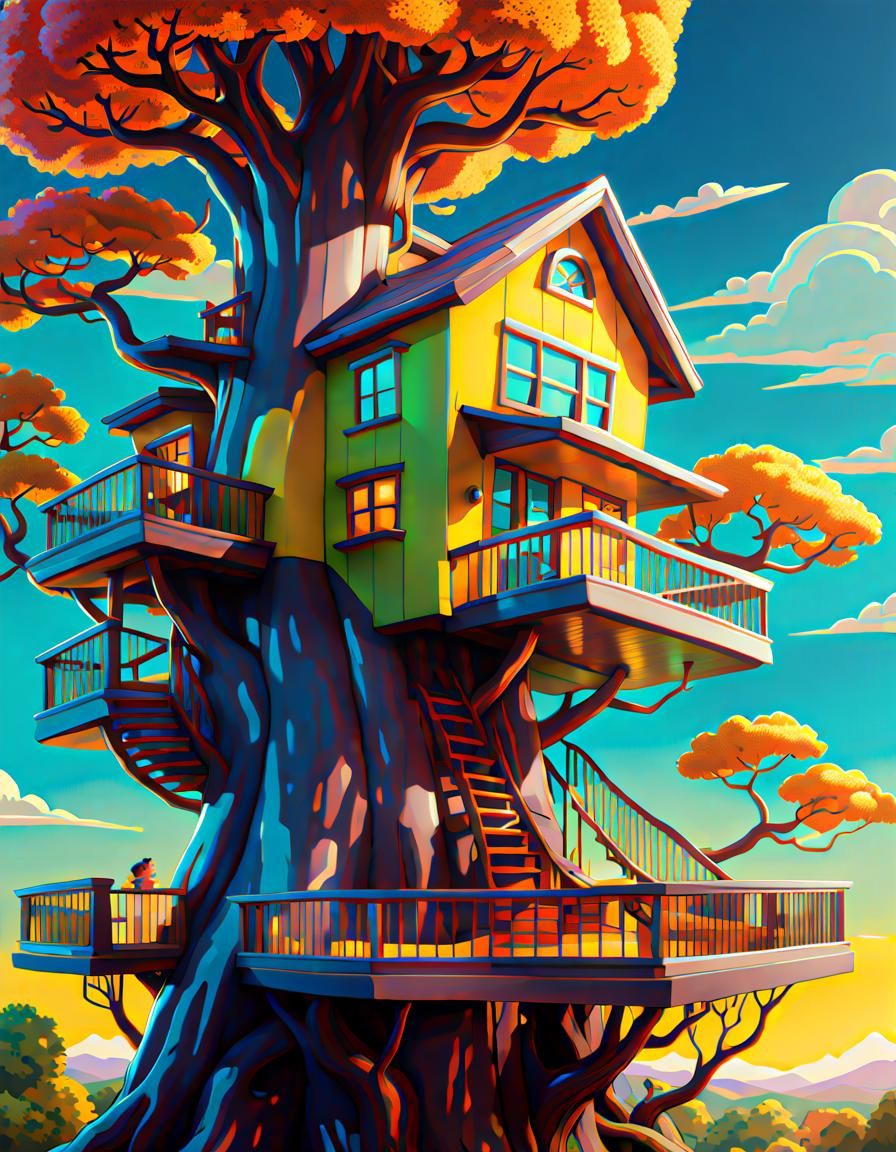 Colossal Simpsons Treehouse of Horror in Hyperrealistic Styl...