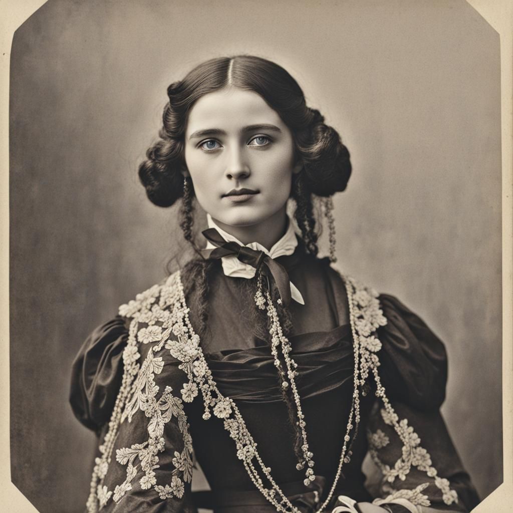 Victorian Rocco Gypsy Woman in Earth Tones