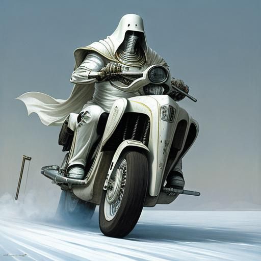 Egyptian God Rides a Futuristic Sidecar